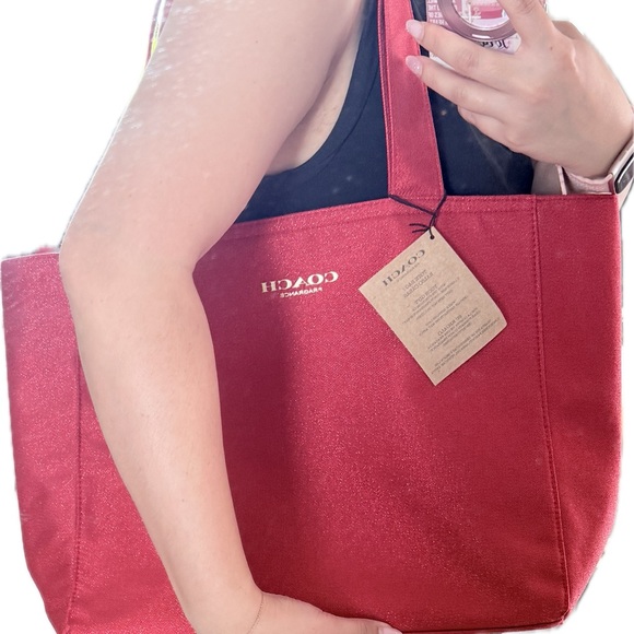 Coach Fragrance Red Tote Bag - Picture 6 of 6
